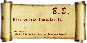 Bleiveisz Donatella névjegykártya
